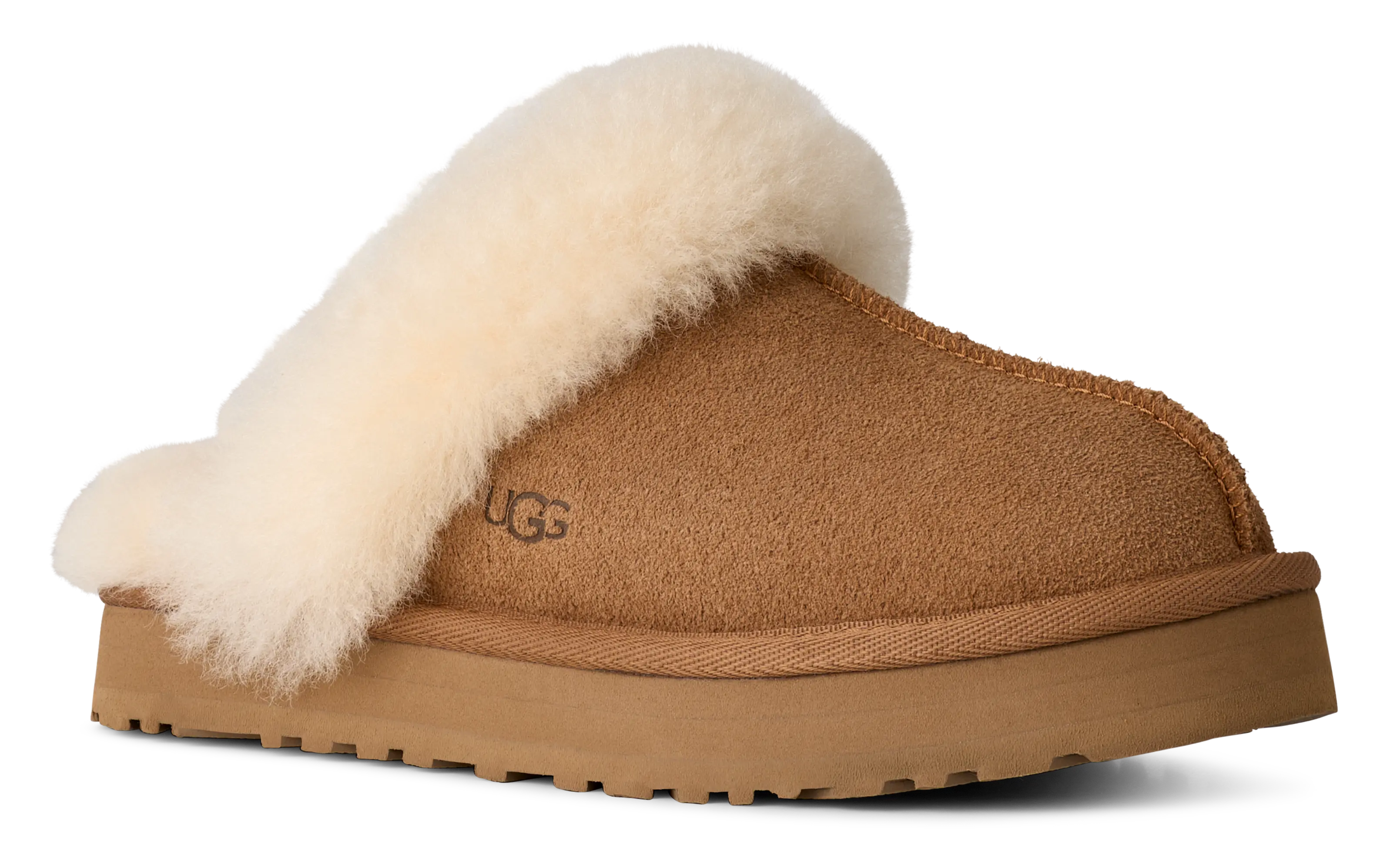 Kid’s UGG Disquette – Cozy Platform Slipper with Sheepskin Collar UGG
