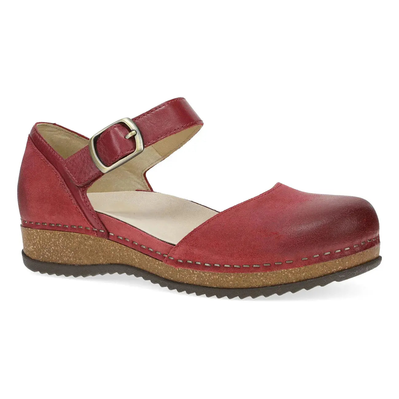 Women's Mae Burnished Suede RED-M-41 DANSKO