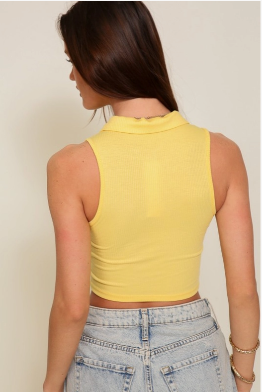 Timing Country Club Polo Tank – Ribbed Sleeveless Polo Top TIMING INC