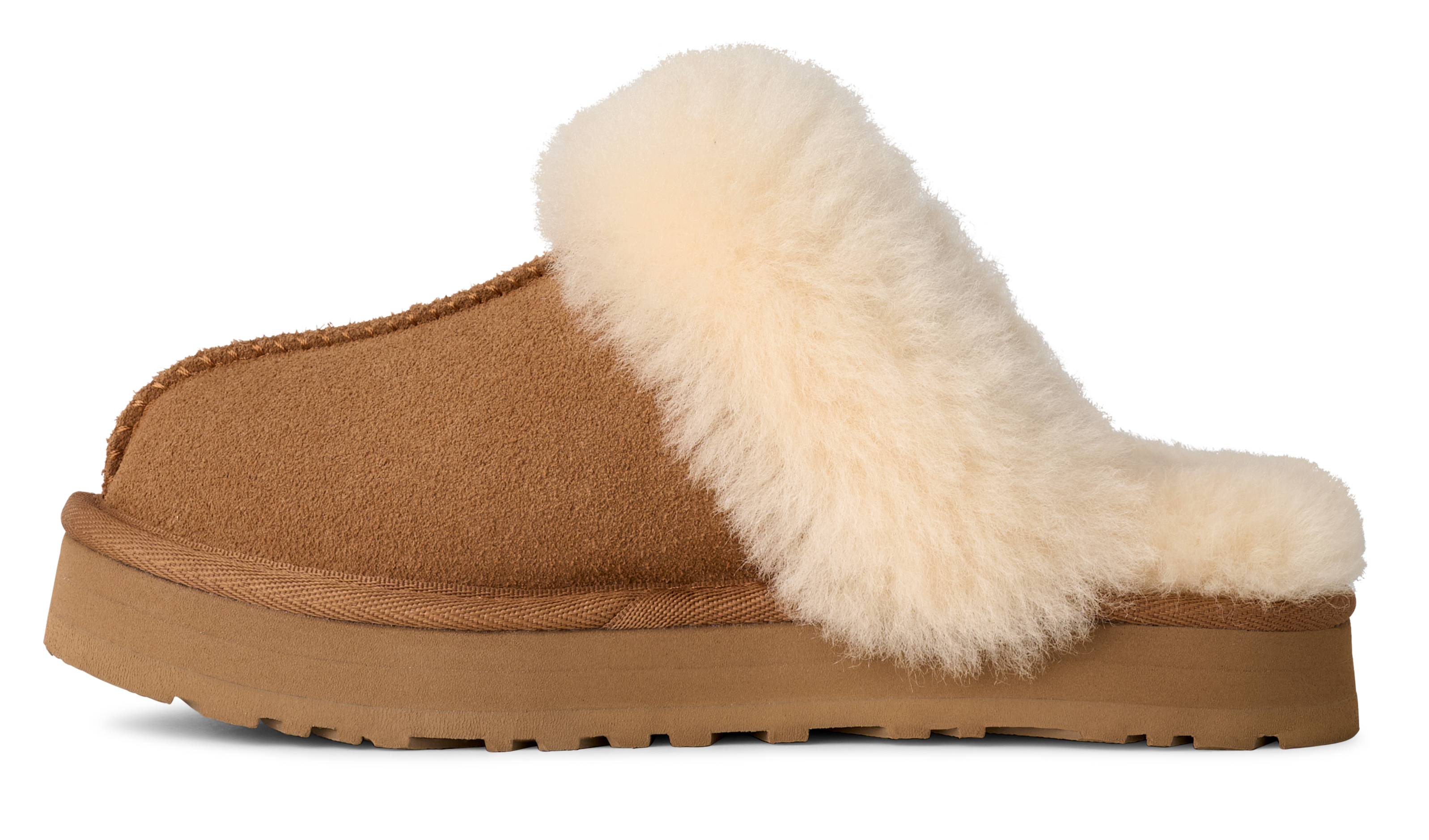 Kid’s UGG Disquette – Cozy Platform Slipper with Sheepskin Collar UGG