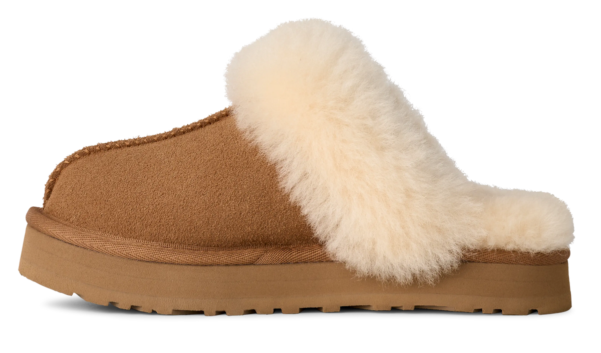 Kid’s UGG Disquette – Cozy Platform Slipper with Sheepskin Collar UGG