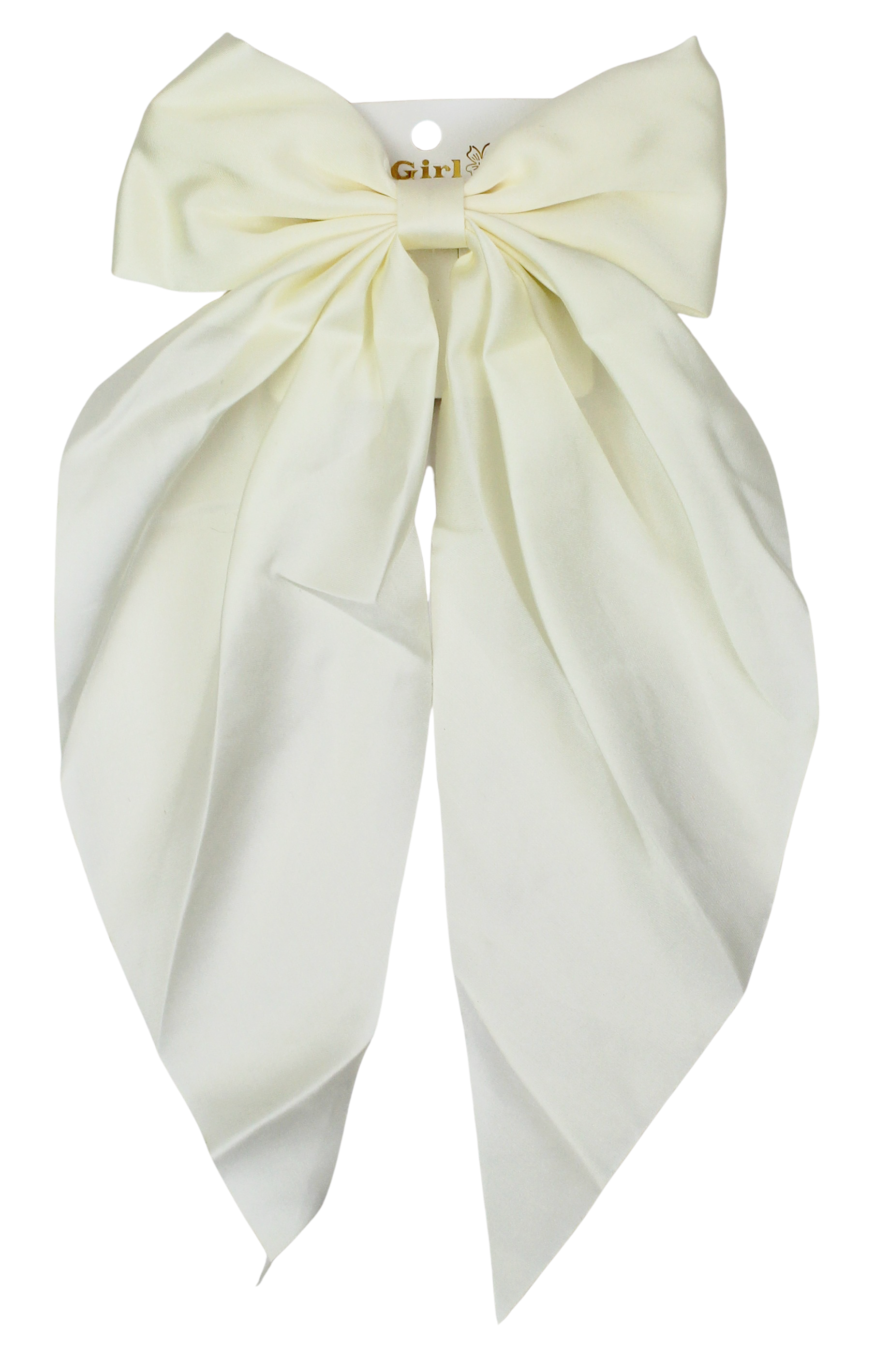 Joia Silk Bow Hair Pin – Elegant Statement Hair Accessory CREAM JOIA TRADING CO.