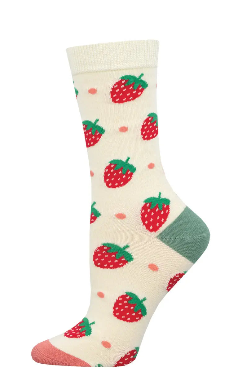 Socksmith Strawberry Delight Socks – Women's Bamboo Soft, Sweet, and Sustainable Socks SOCK SMITH