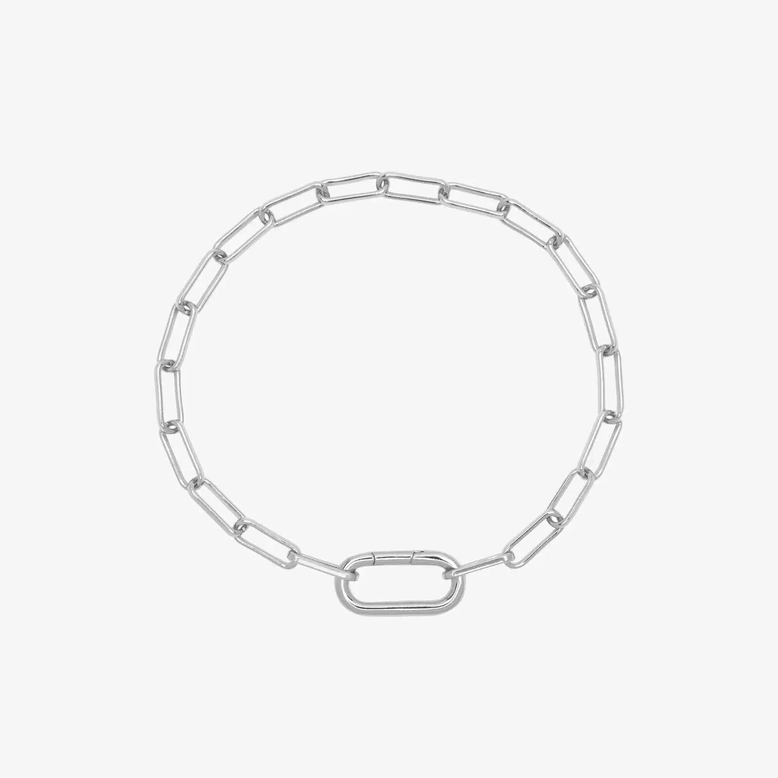 Pura Vida Harper Oval Charm Chain Bracelet – Customizable Jewelry Base PURA VIDA BRACELETS