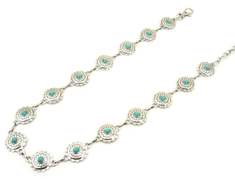 Joia Mesa Moon Belt – Turquoise Inspired Western Belt JOIA TRADING CO.
