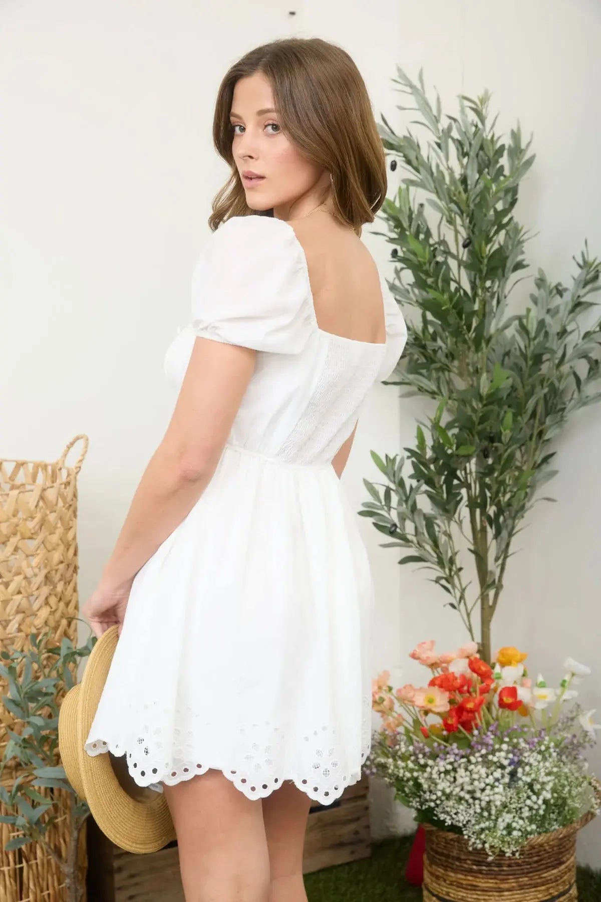 Blu Pepper Sunshine Sweetie Dress – Puff Sleeve Mini Summer Dress BLU PEPPER