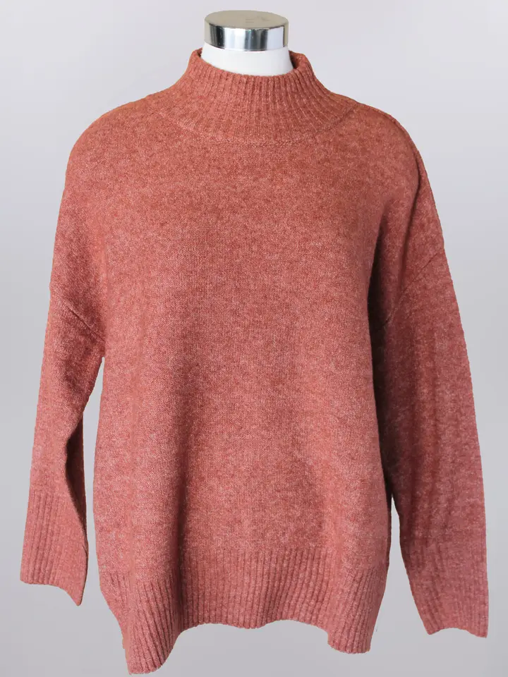 Keren Hart Micca Cozy Pullover – Soft & Stylish Everyday Sweater BURNT ORANGE / XL KEREN HART