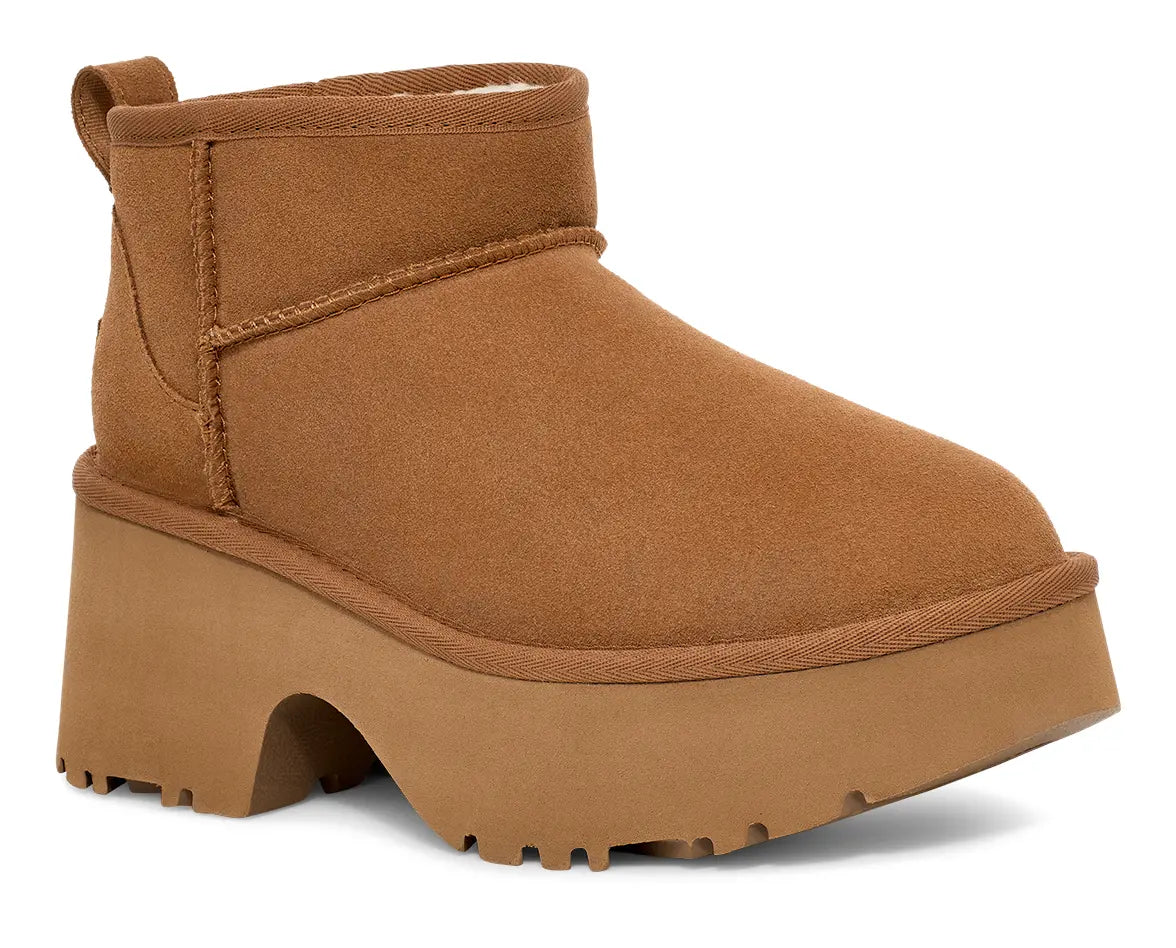 UGG Women's Classic Ultra Mini New Heights – Bold, Cozy & Elevated CHESTNUT-10 UGG