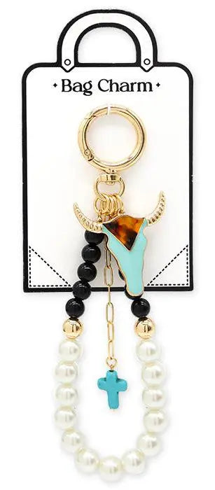 Joia Turquoise Wild Spirit Keychain – Rustic Style Bag Charm JOIA TRADING CO.