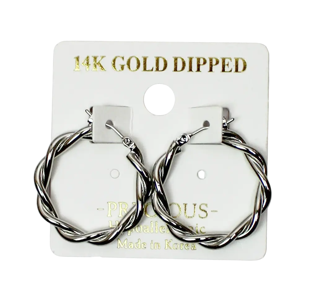 Joia Braided Orbit Hoop Earrings – Twisted Hoop Earrings JOIA TRADING CO.