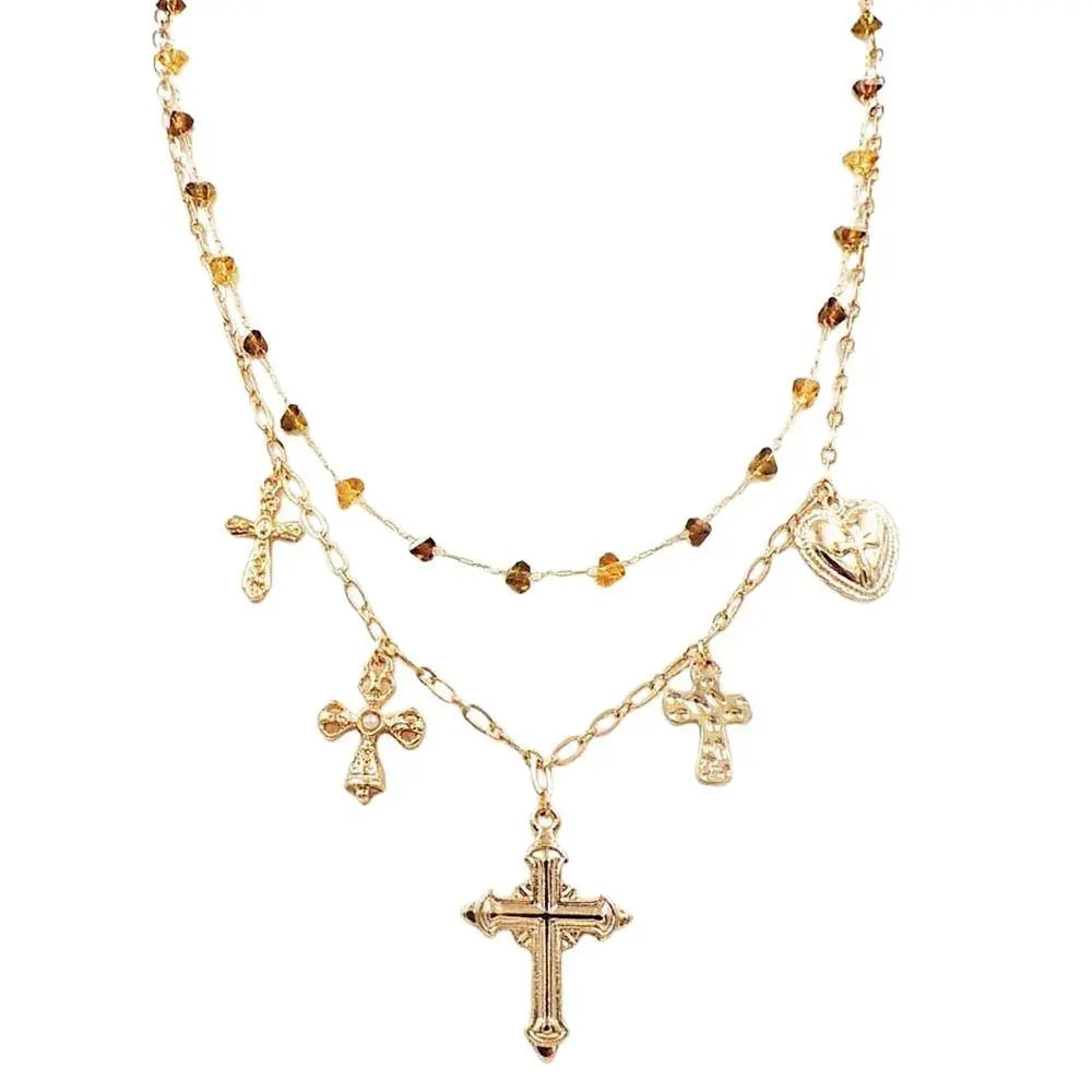 Joia Blessed Layer Charm Necklace – Meaningful Layers, Faith Inspired Style JOIA TRADING CO.