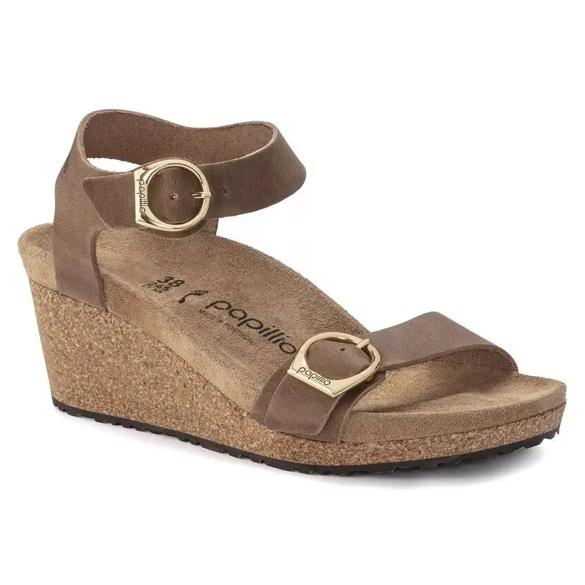 Birkenstock Soley – Metallic Leather Wedge Sandal for Women BIRKENSTOCK