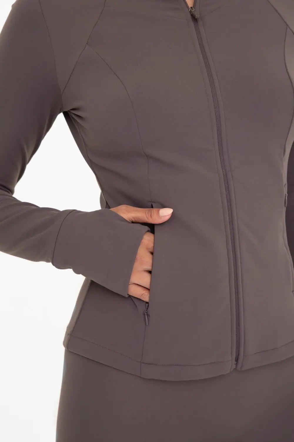 Fleece-Lined Slim Fit Active Jacket MONO B