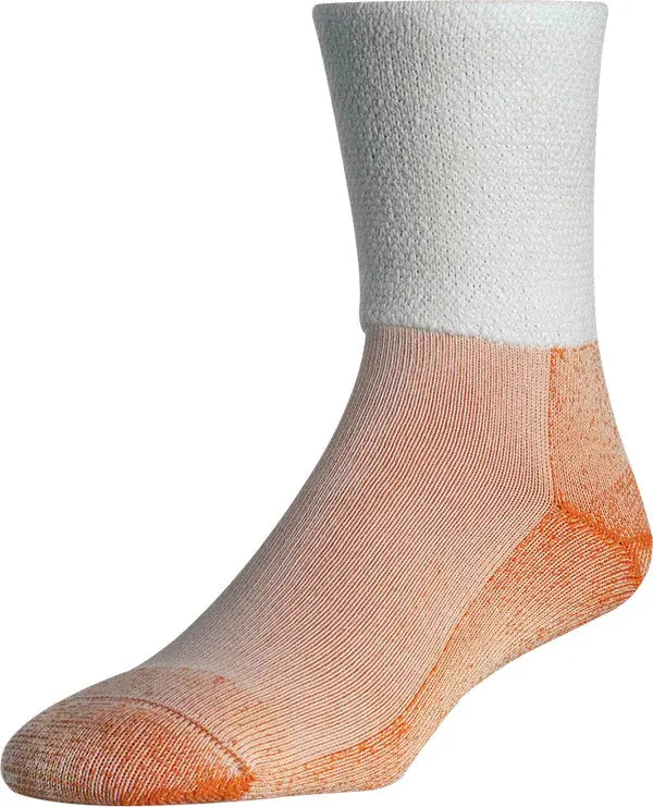 Active Diabetic Crew Socks WHITE-COPPER-XXL DRYMAX