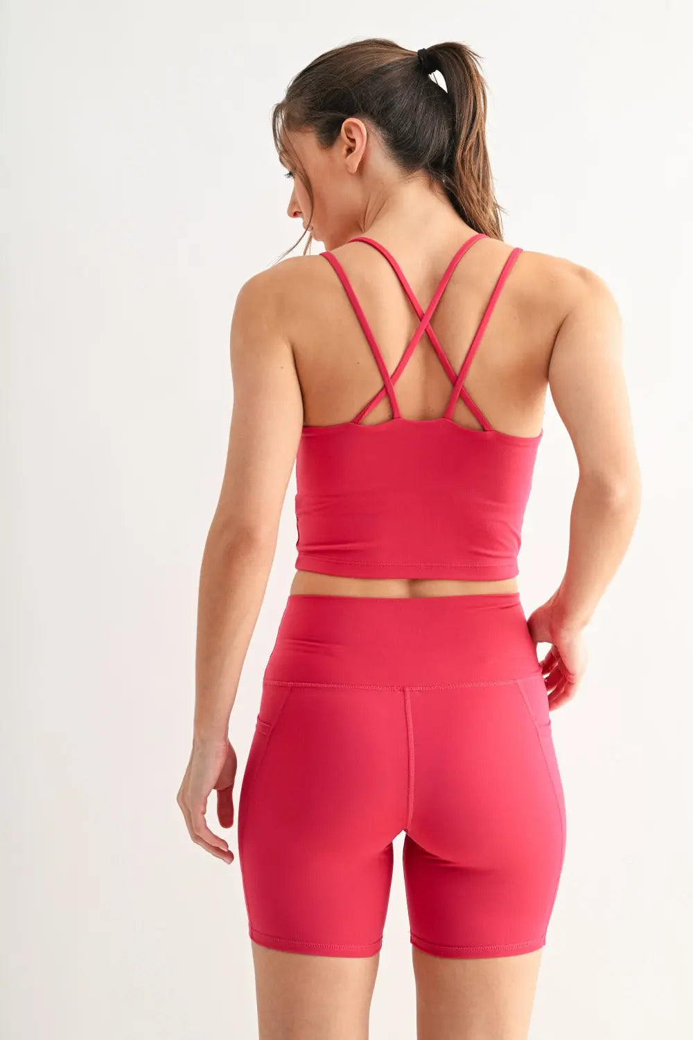 Mono B Venice Cloud Light Criss-Cross Sports Bra – Soft Support with Stylish Details