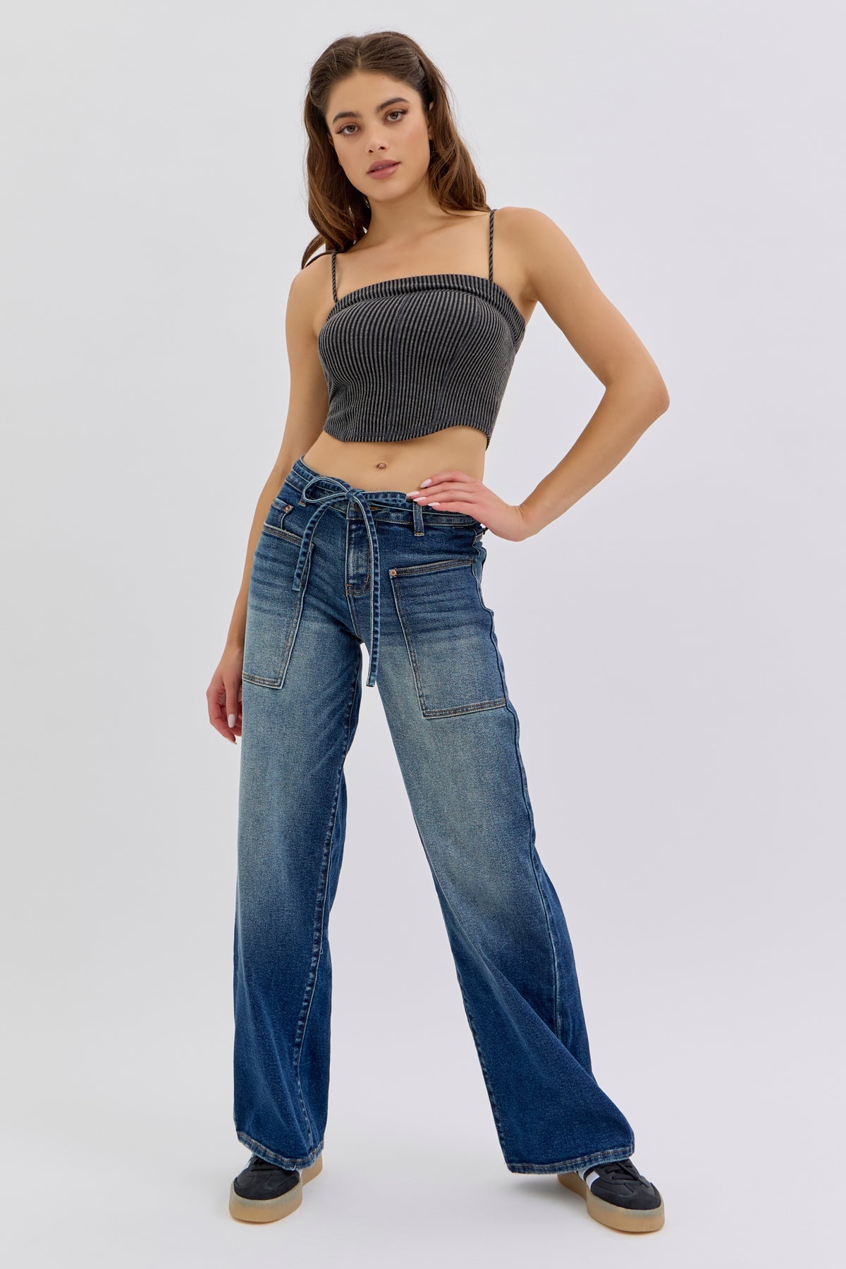 Cello Lola Low Rise Wide Leg Jeans – Vintage-Inspired Tinted Denim WAT? JEANS & CELLO JEANS