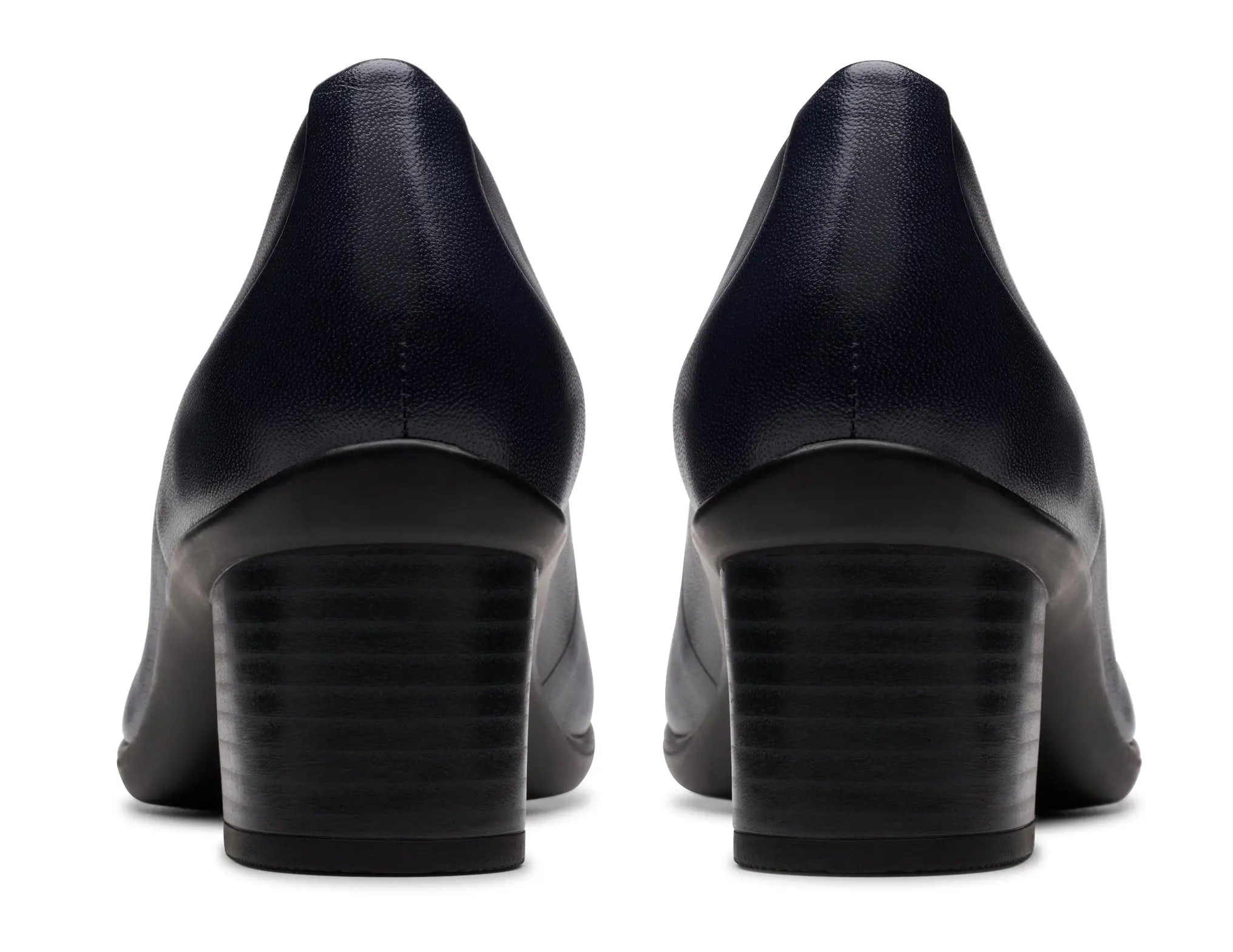 Women's Clarks Shaya Poppy – Leather Court Shoes with Elegant Mid Heel CLARKS