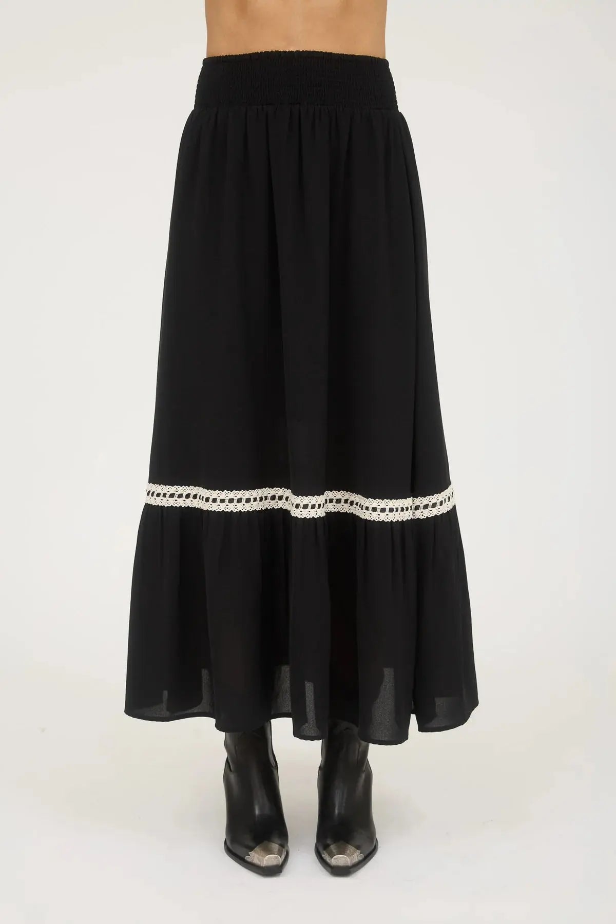 Blu Pepper Free Spirit Skirt – High Waist A-Line Midi Skirt BLU PEPPER