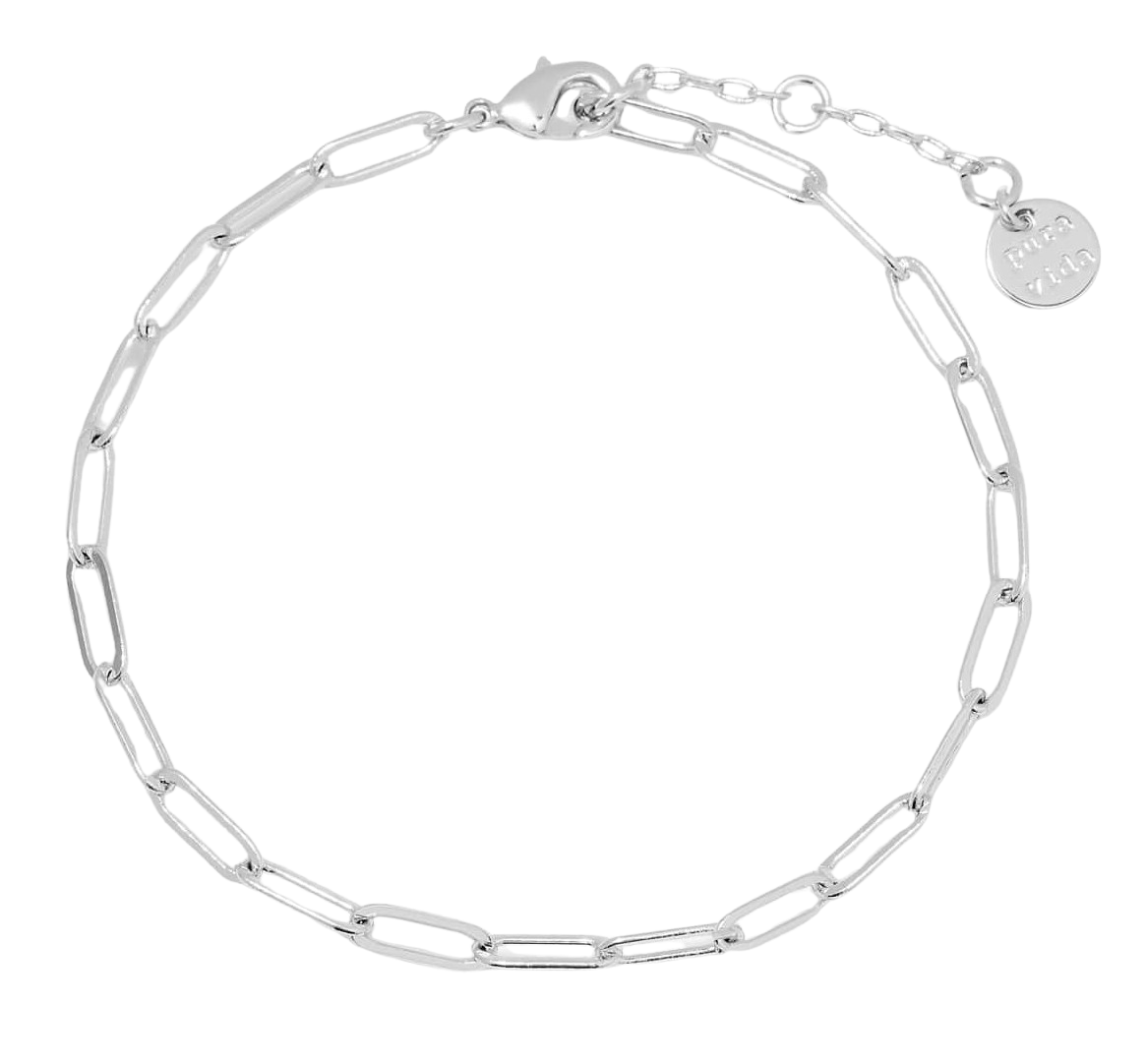 Pura Vida Harper Paperclip Chain Bracelet – Add Your Favorite Charms PURA VIDA BRACELETS