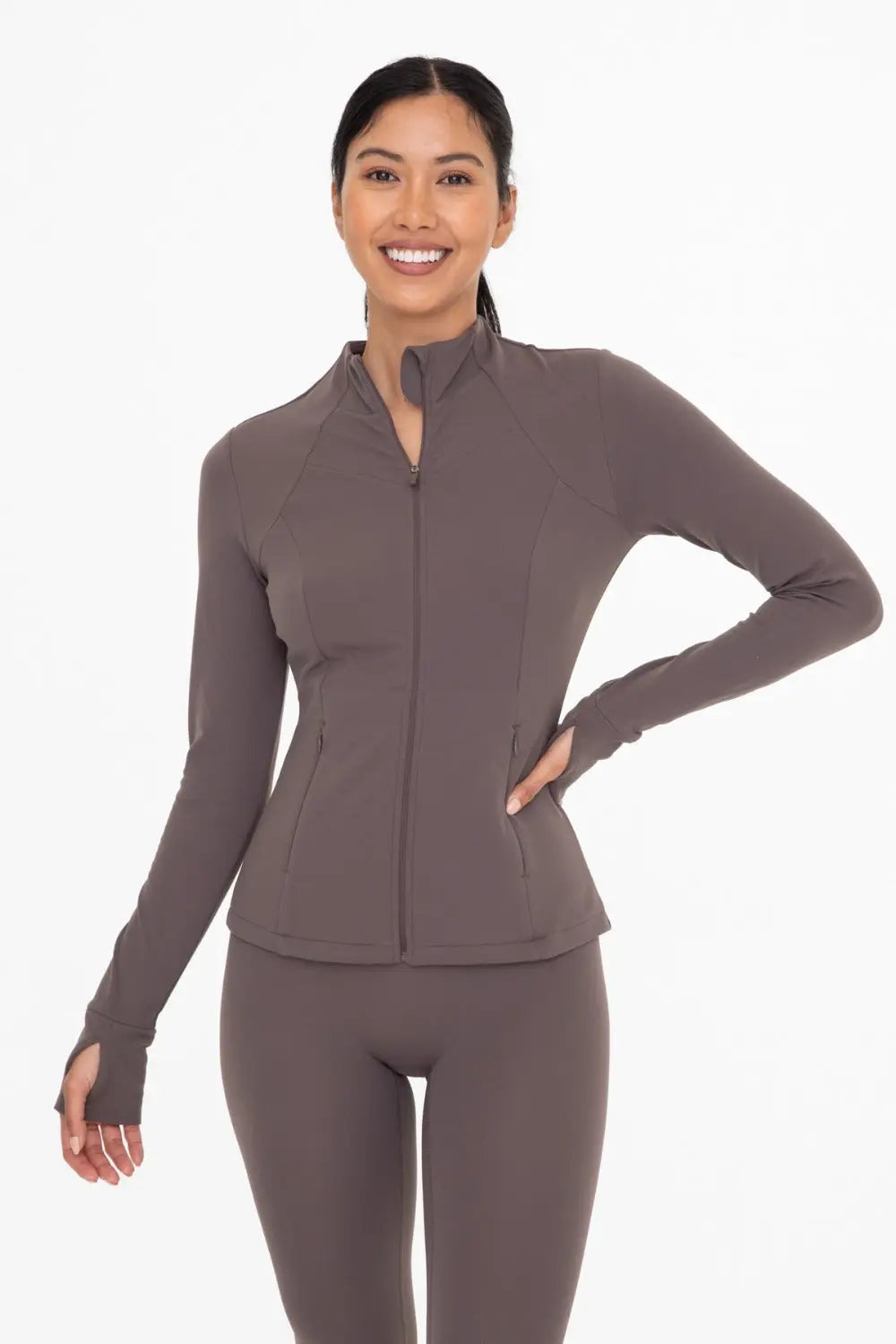 Fleece-Lined Slim Fit Active Jacket MONO B