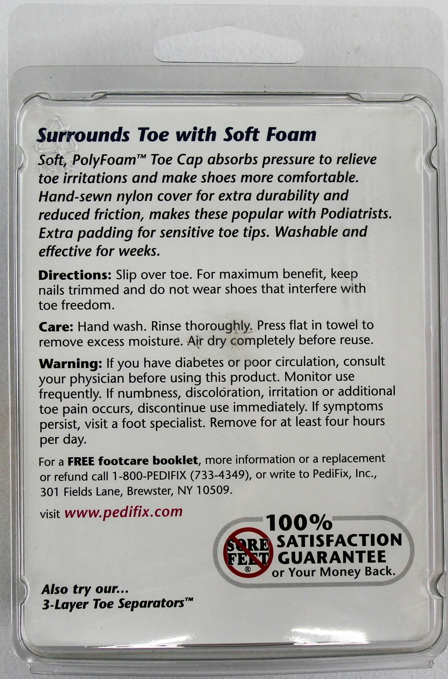 PediFix Nylon-Covered Toe Cap – Protective Cushion for Sensitive Toes PEDIFIX