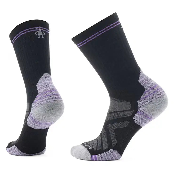 Women's SmartWool Hike Targeted Cushion Crew Socks – Merino Wool & Trail Ready BLACK / L SMART WOOL