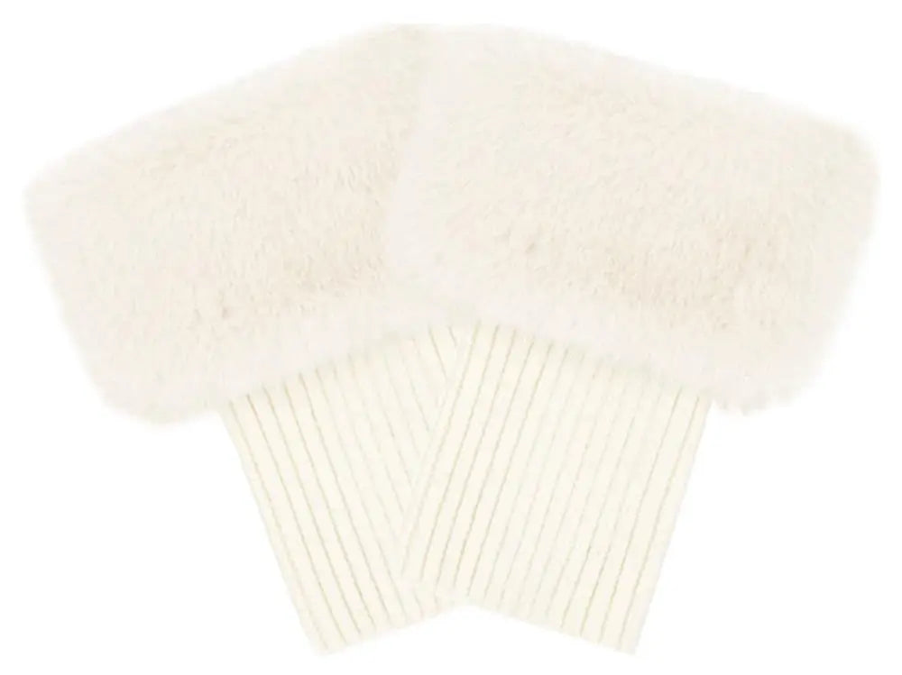 CC Metallic Short Fur Knit Boot Cuff – Cozy Winter Boot Accessory CHEVEUX CORP.