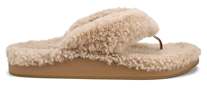 Women's OluKai Kīpe‘a Heu – Fluffy Slipper Sandal with Outdoor Sole