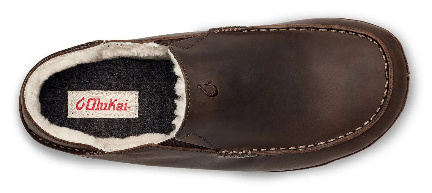 Men’s OluKai Moloā Slipper – Premium Leather Comfort & Island-Inspired Style OLUKAI