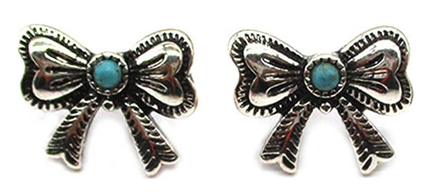 Joia Rodeo Ribbon Stud Earrings – Western Bow Earrings JOIA TRADING CO.
