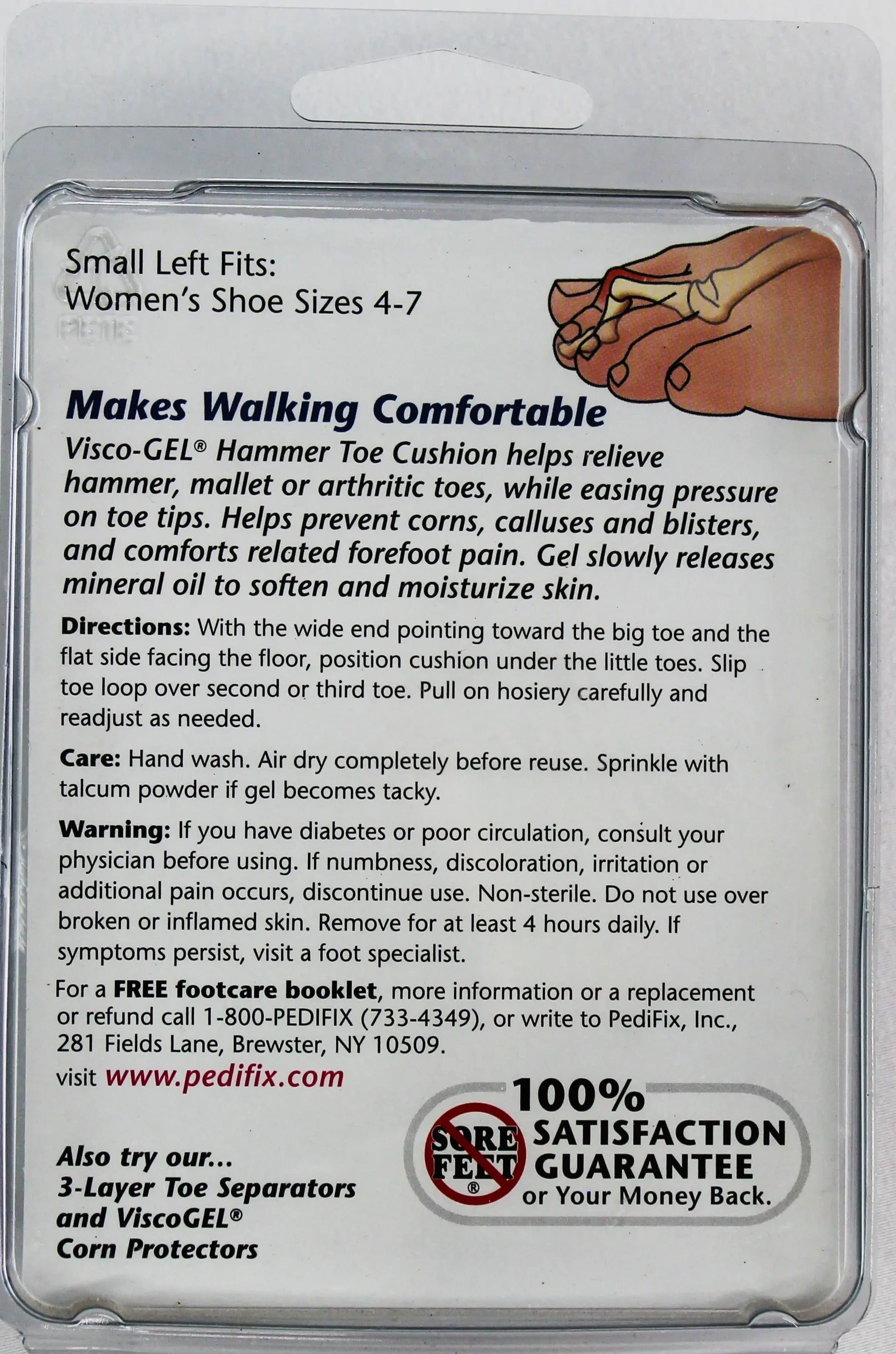 PediFix Visco-GEL Hammer Toe Cushion – Soothing Relief for Hammer Toe Pain PEDIFIX