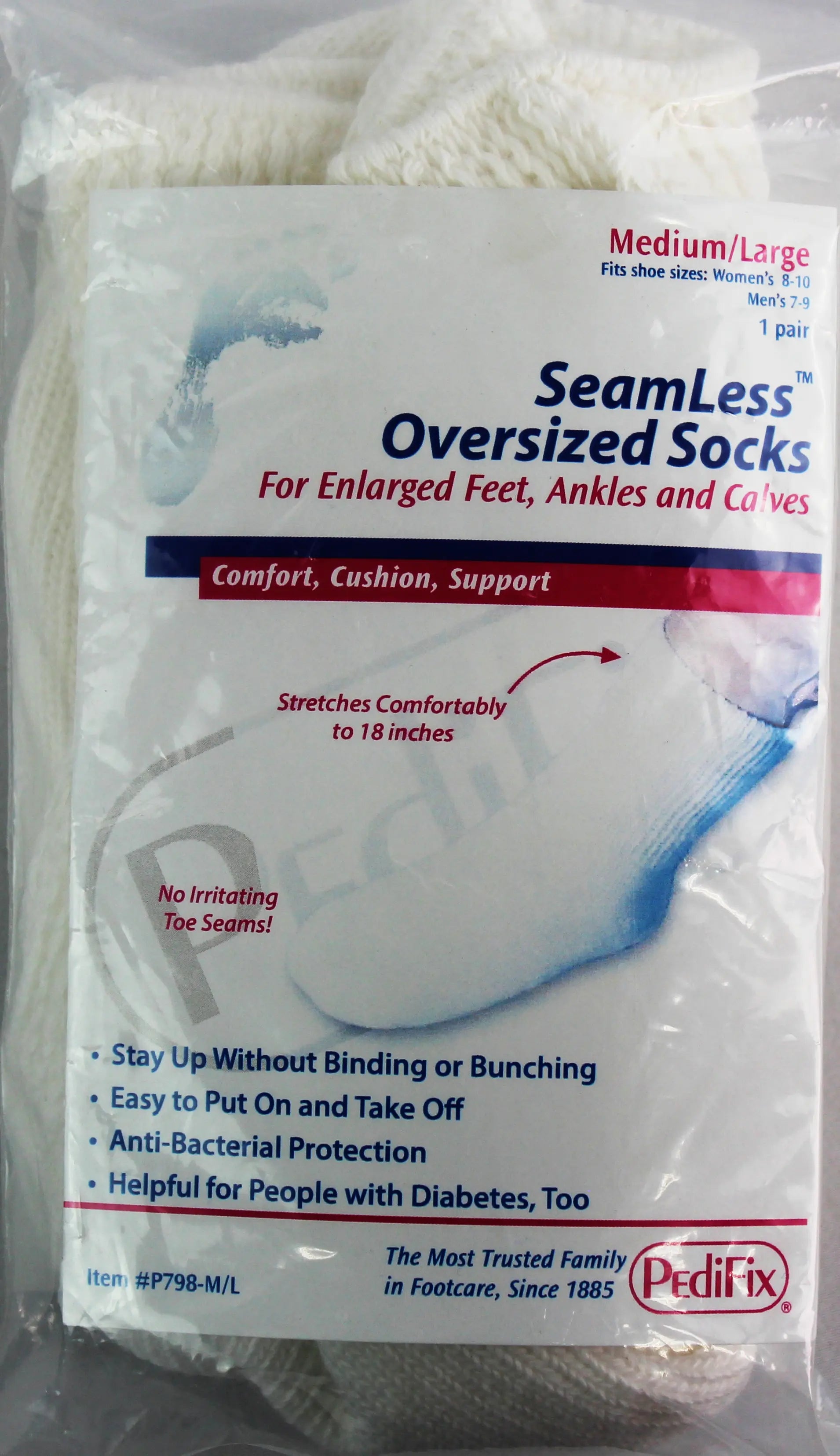 PediFix Seamless OverSized Socks – Comfort Fit for Sensitive & Swollen Feet PEDIFIX