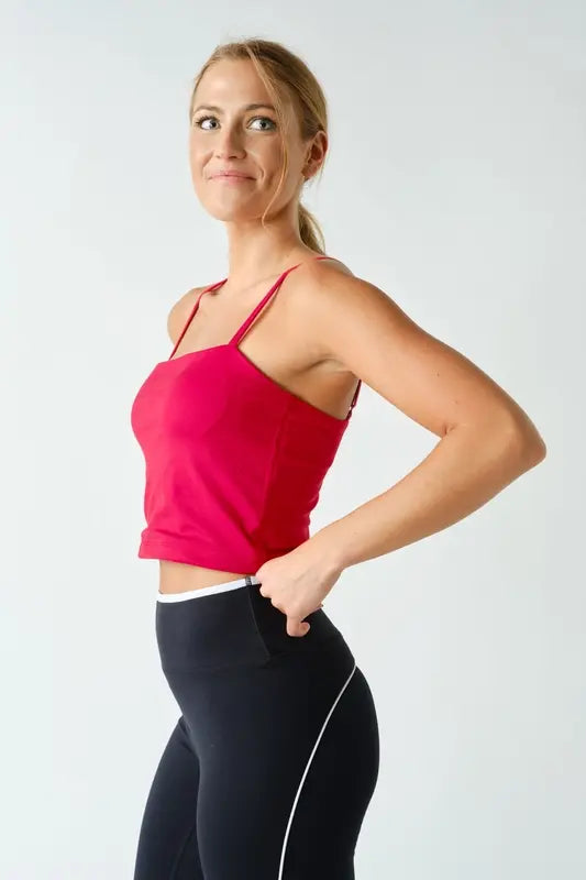 Mono B Venice Straight-Neck Cami Tank – Straight Neck Tank Top