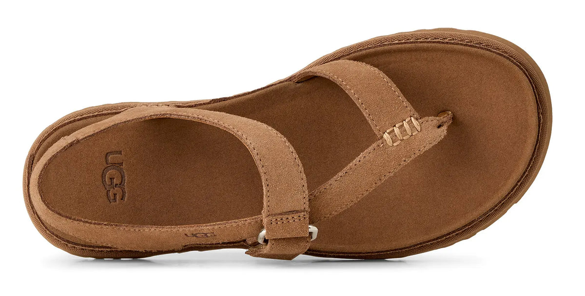 Women's UGG GoldenGaze Toe Post – Comfort Suede Summer Sandals UGG