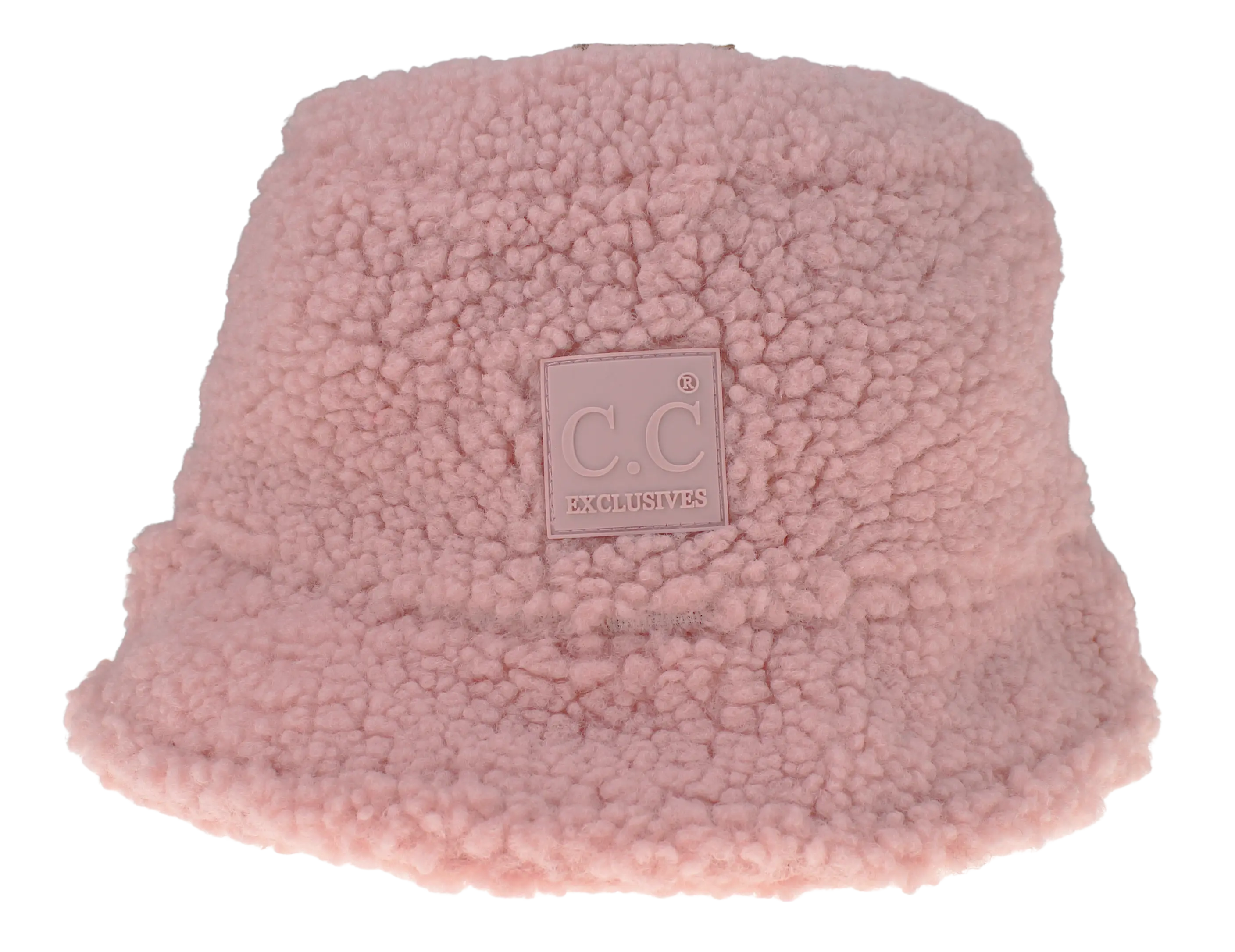 C.C. Sherpa Bucket Hat w/ Rubber Patch – Warm, Stylish Fall & Winter Hat ROSE CHEVEUX CORP.