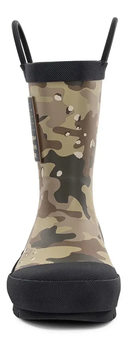 Kid’s Western Chief Frontier Flag Camo Boots – Adventure-Ready Style for Rainy Days Product variant