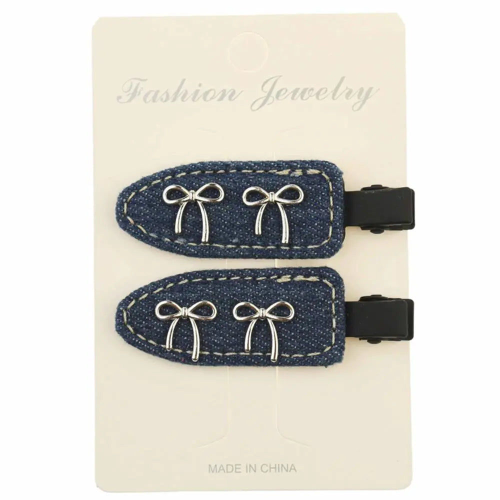 Joia Denim Darling Bow Hair Clips – Cute Denim Hair Accessories JOIA TRADING CO.