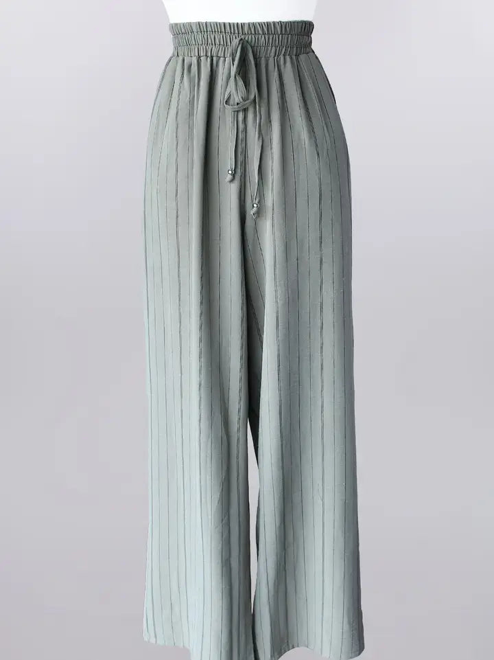 Keren Hart Harbor Mist Pants – Wide Leg Drawstring Pants KEREN HART