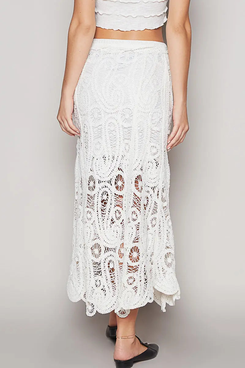 Dahlia Crochet Skirt POL CLOTHING, INC