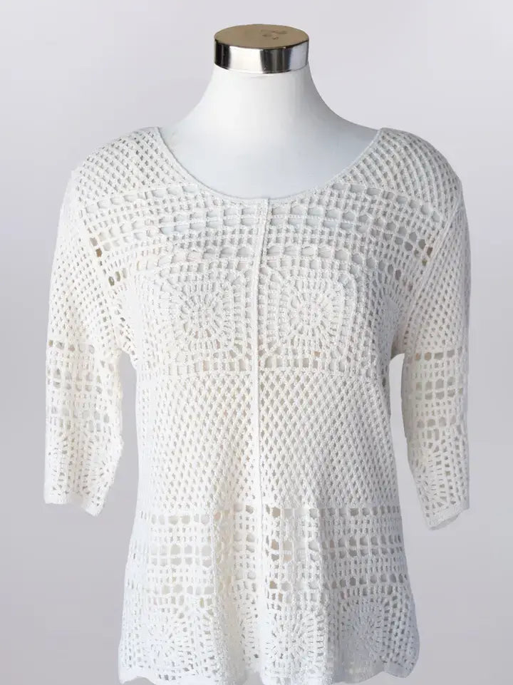 Keren Hart Shoreline Crochet Top – Lightweight Knit Top KEREN HART