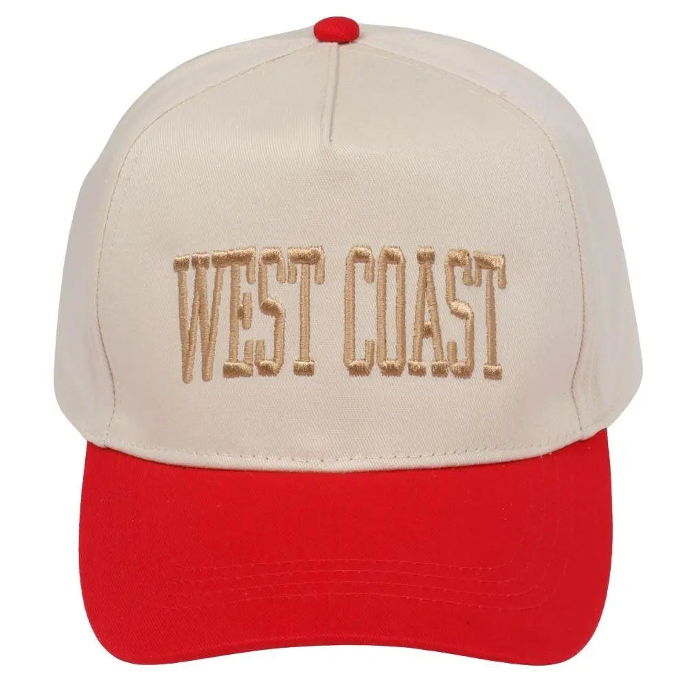 Joia Accessories West Coast EMB 2Tone Baseball Cap – Casual Everyday Style RED JOIA TRADING CO.