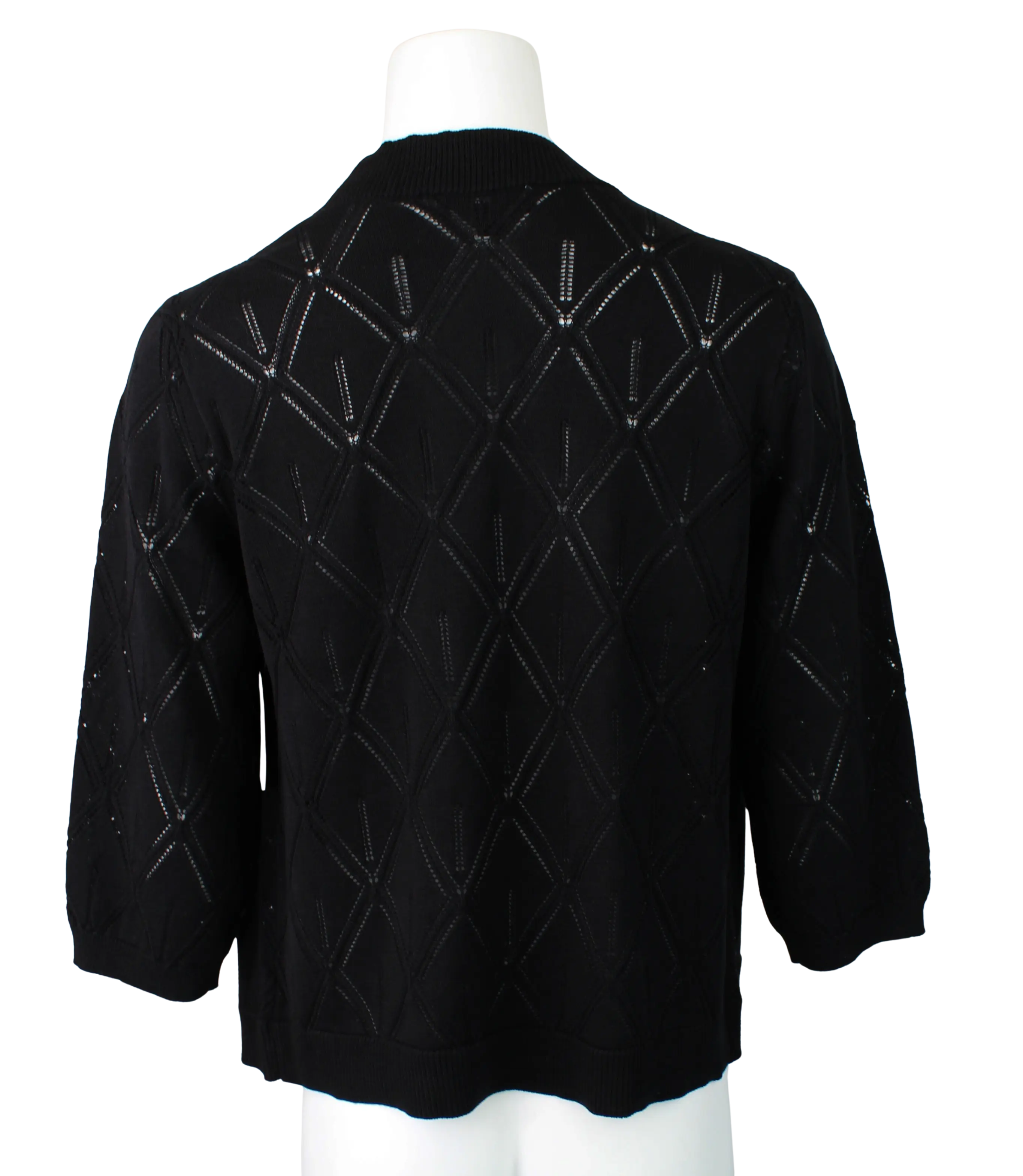 L. Hamrick 3/4 Shandelle Pointelle Cardigan – Timeless Lightweight Layering Piece L HAMRICK