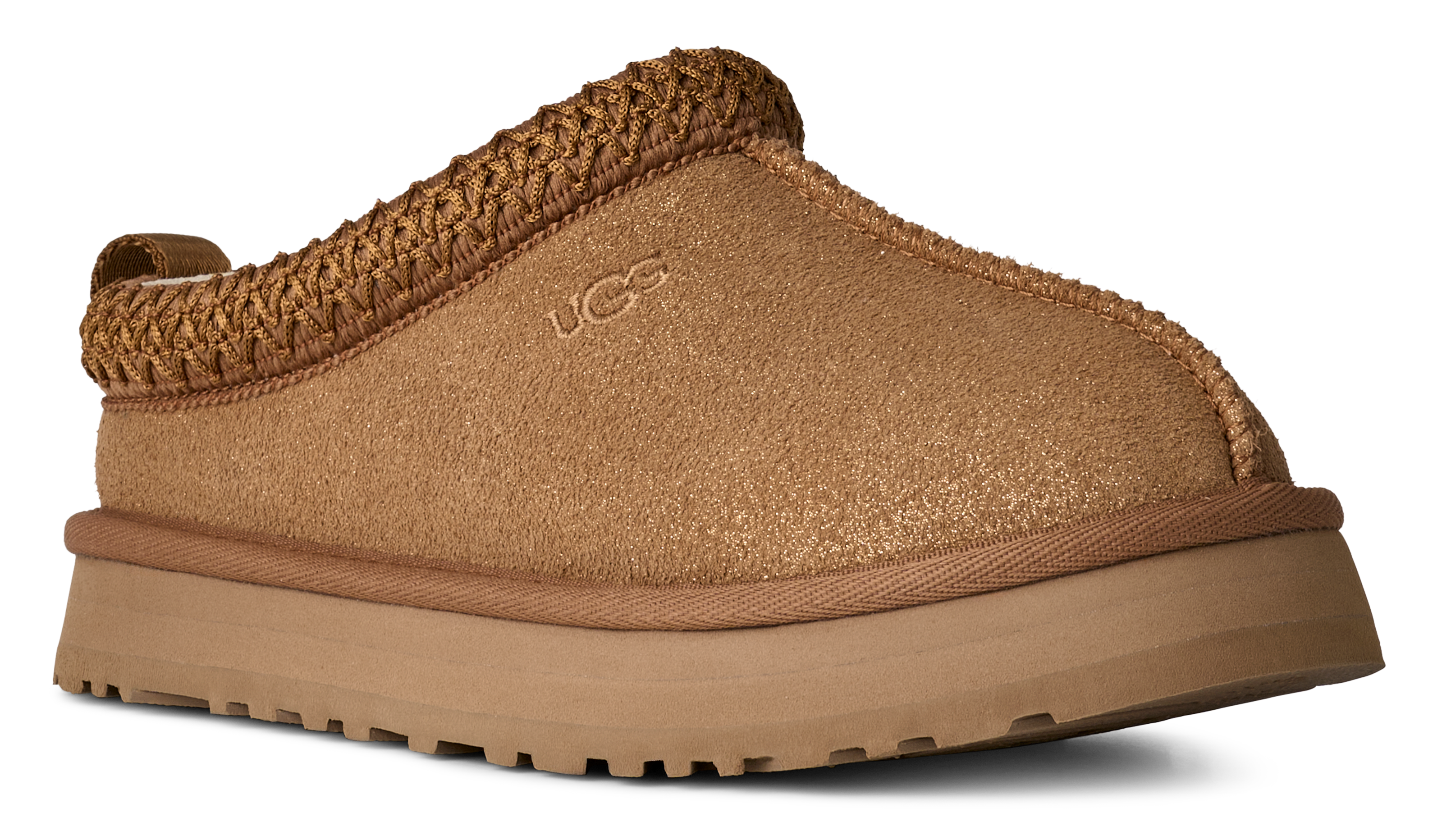 Kid’s UGG Tazz Dazzle – Sparkly Suede Platform Slipper for Little Trendsetters CHESTNUT / 13 UGG