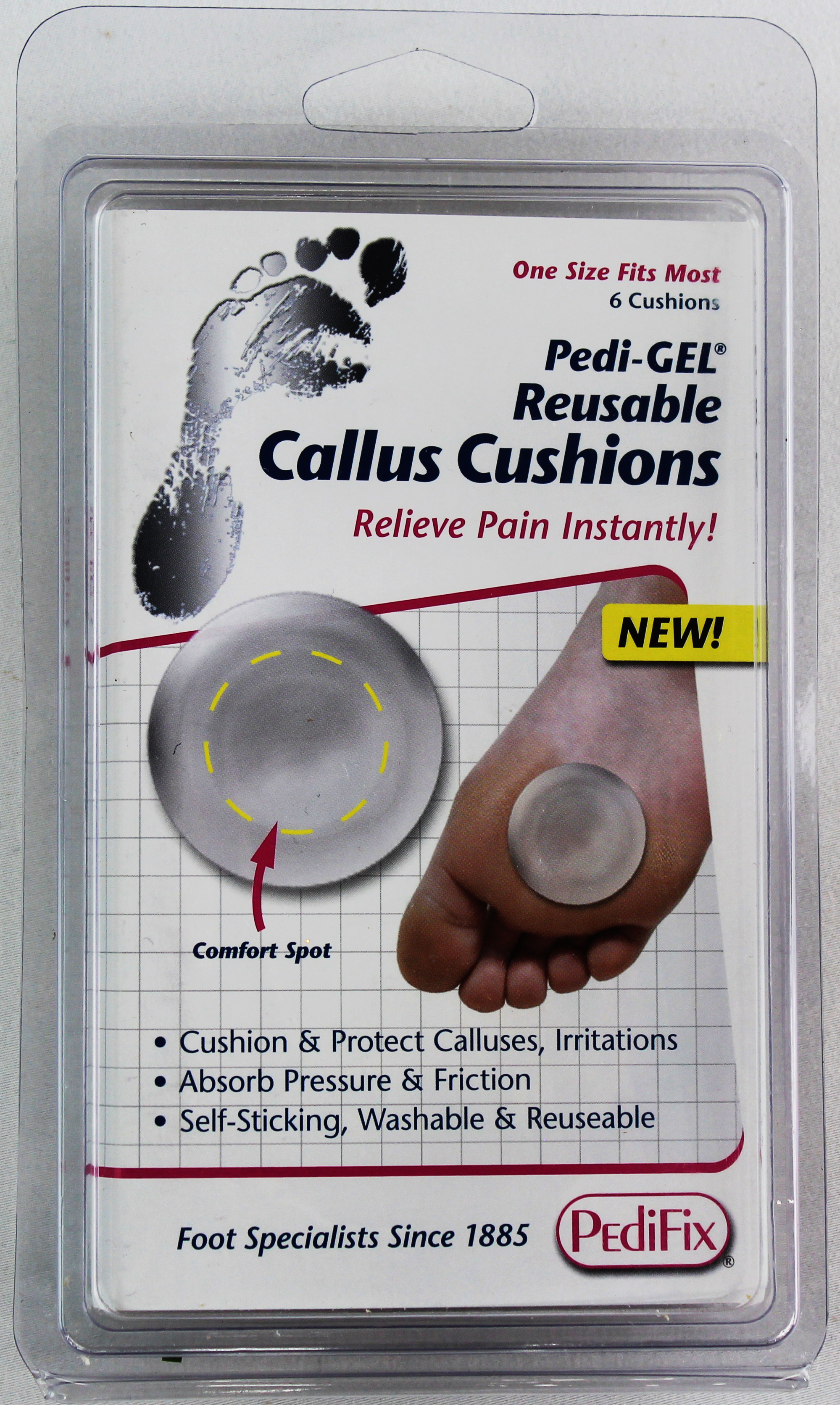 PediFix Pedi-GEL Reusable Callus Cushion – Soft Relief for Calluses & Irritation PEDIFIX