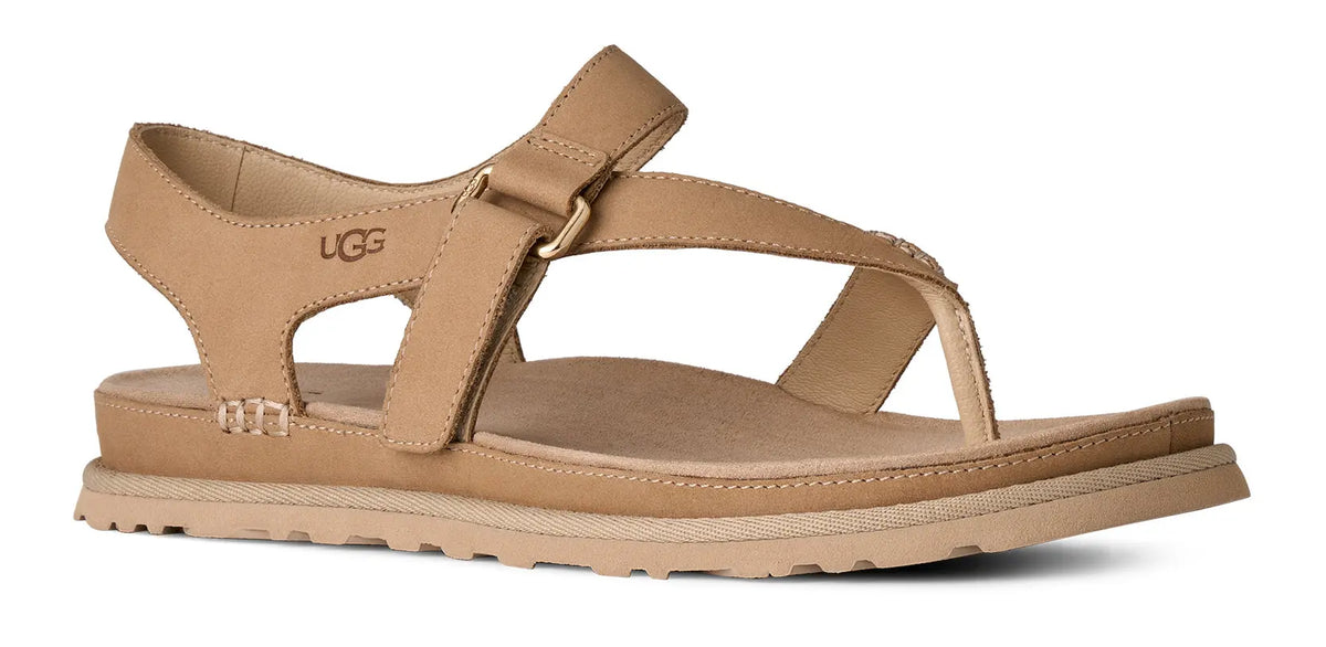 Women's UGG GoldenGaze Toe Post – Leather Strappy Adjustable Sandals UGG