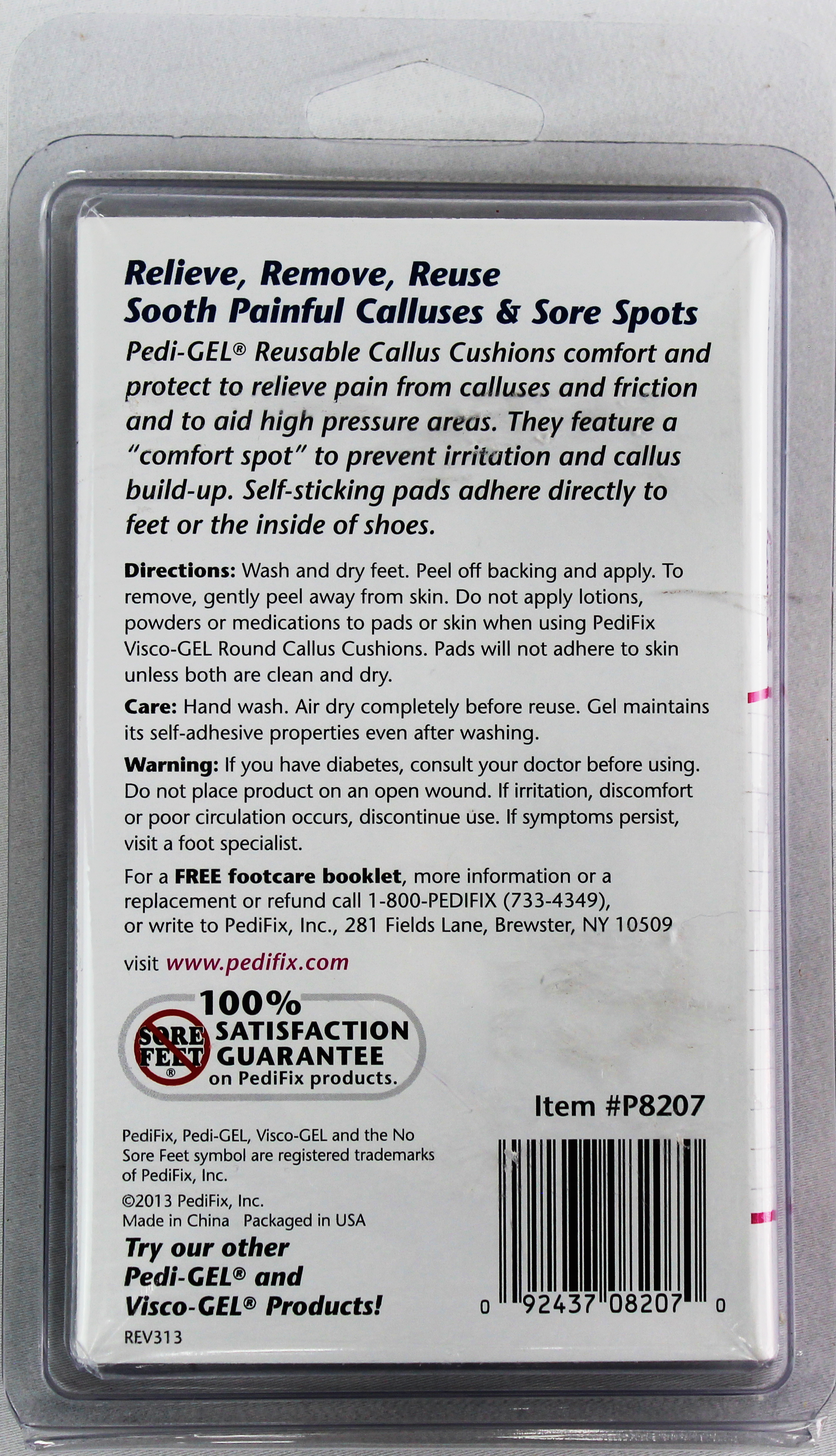 PediFix Pedi-GEL Reusable Callus Cushion – Soft Relief for Calluses & Irritation PEDIFIX