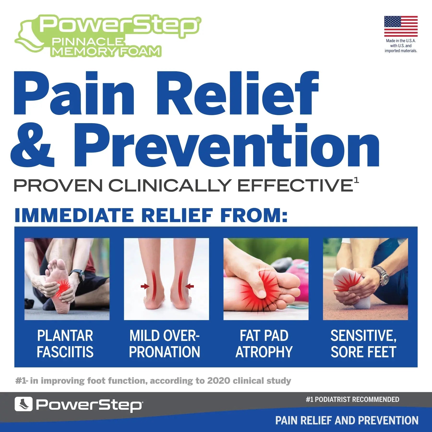 PowerStep Pinnacle Memory Foam Insoles – Maximum Comfort & Support