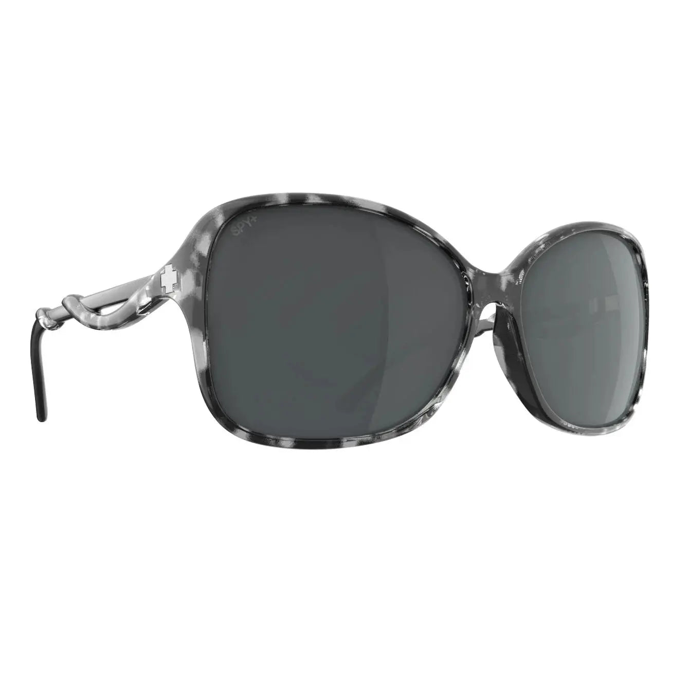 SPY+ Fiona Sunglasses – Bold Butterfly Frame with Happy Lens MARBLE TORT BLACK SPY OPTIC USA