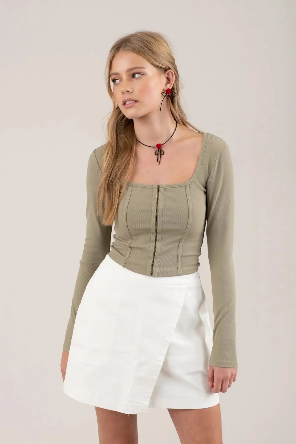 Summer Nights Top LIGHT-OLIVE-L BLU PEPPER