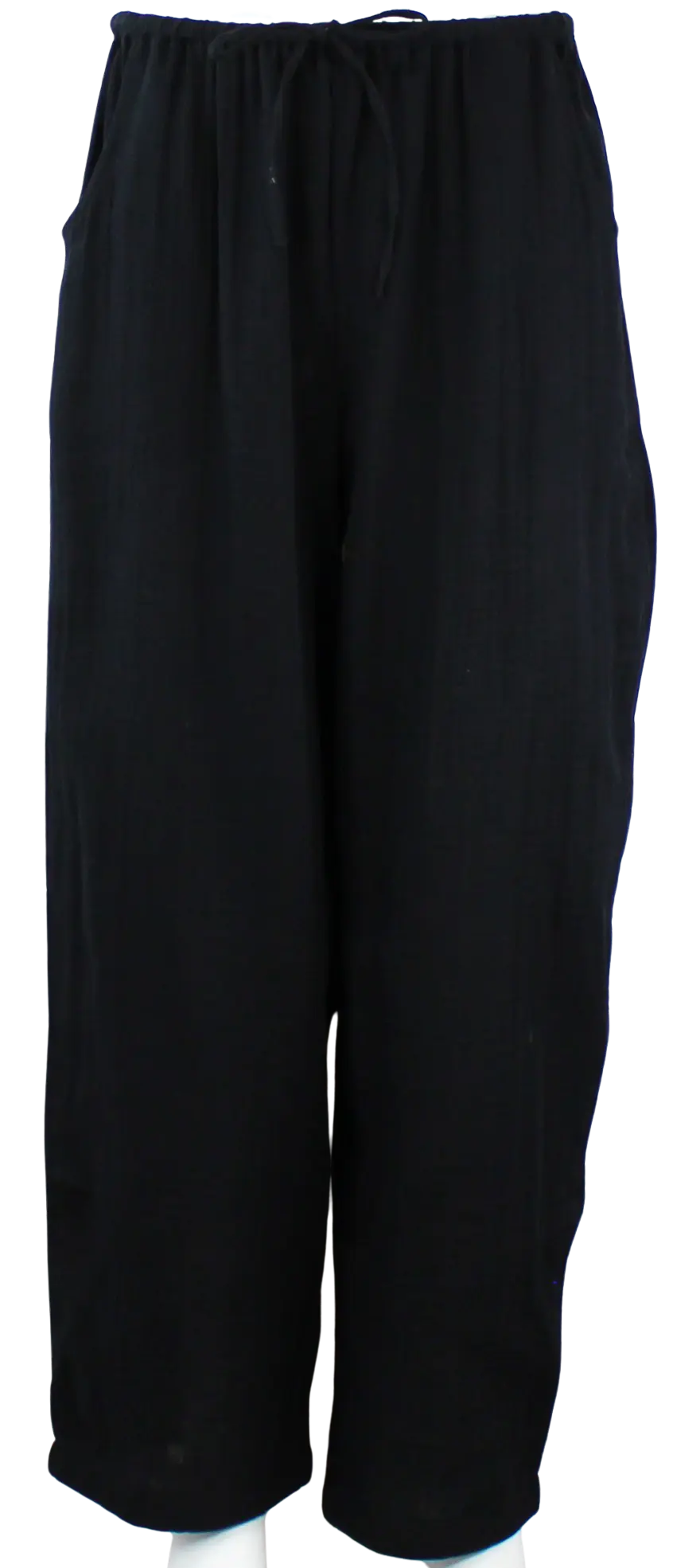 Keren Hart Summer Party Pants – 100% Cotton Wide-Leg Comfort BLACK / XL KEREN HART